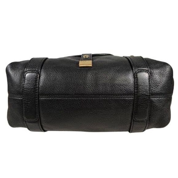 Michael Kors Fulton Black Pebbled Leather Double Handles Satchel Drs Bag Handbag - Picture 13 of 16